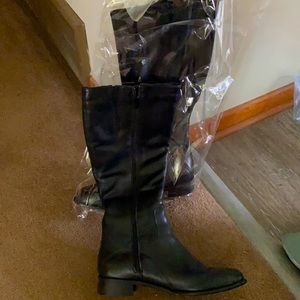 La Canadienne Tall Boots Black Leather Size 9